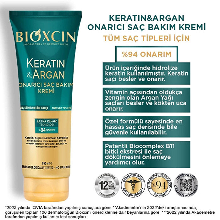 Bioxcin Keratin & Argan Repair Hair Cream