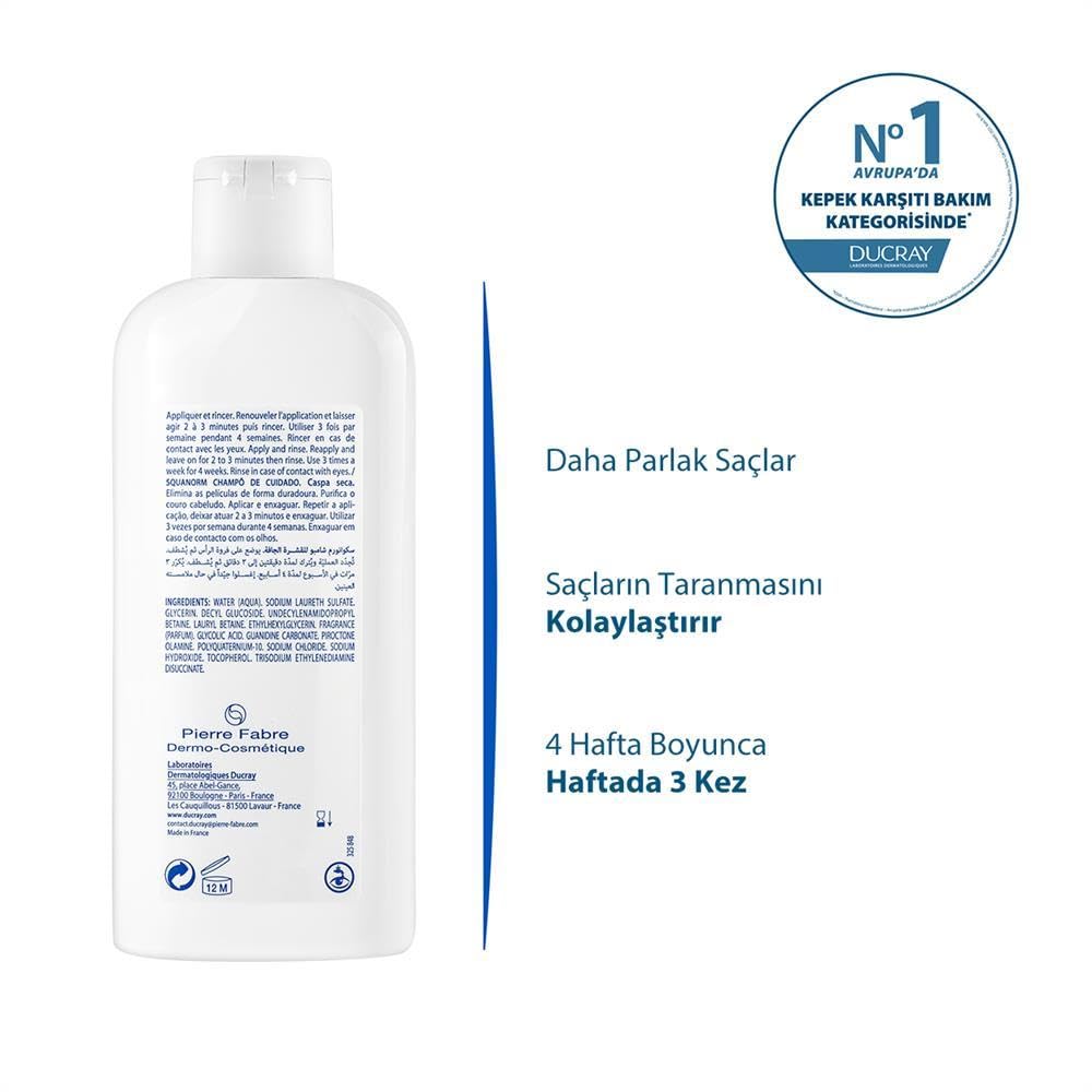 Ducray Squanorm Oily Scalp Dandruff Shampoo 200 ml