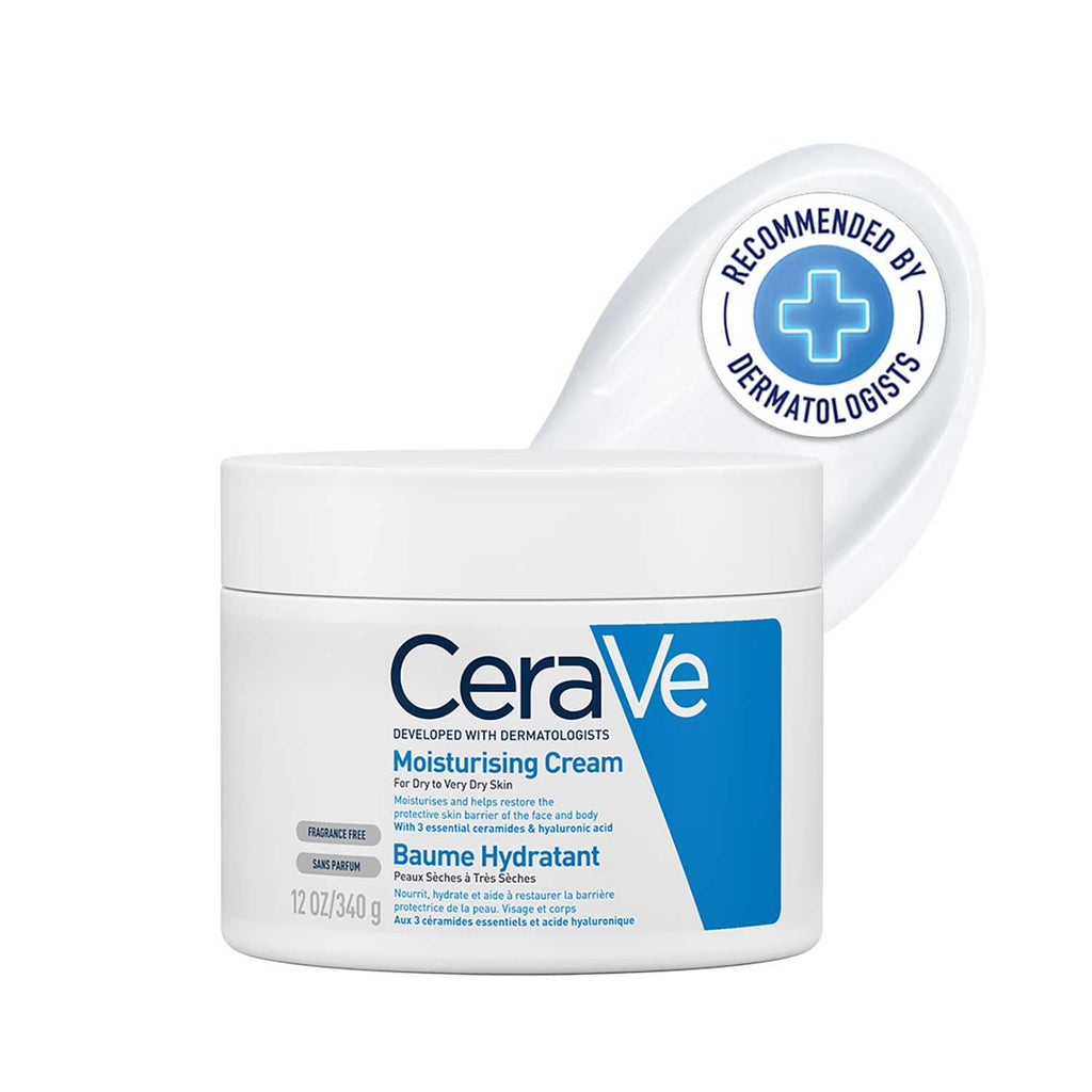 CeraVe Moisturizing Cream | Body and Face Moisturizer for Dry to Very Dry Skin | Body Cream with Hyaluronic Acid and Ceramides | Normal | Fragrance Free | 19 Oz | Packages May Vary