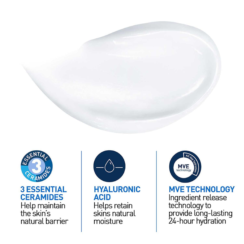 CeraVe Moisturizing Cream | Body and Face Moisturizer for Dry to Very Dry Skin | Body Cream with Hyaluronic Acid and Ceramides | Normal | Fragrance Free | 19 Oz | Packages May Vary