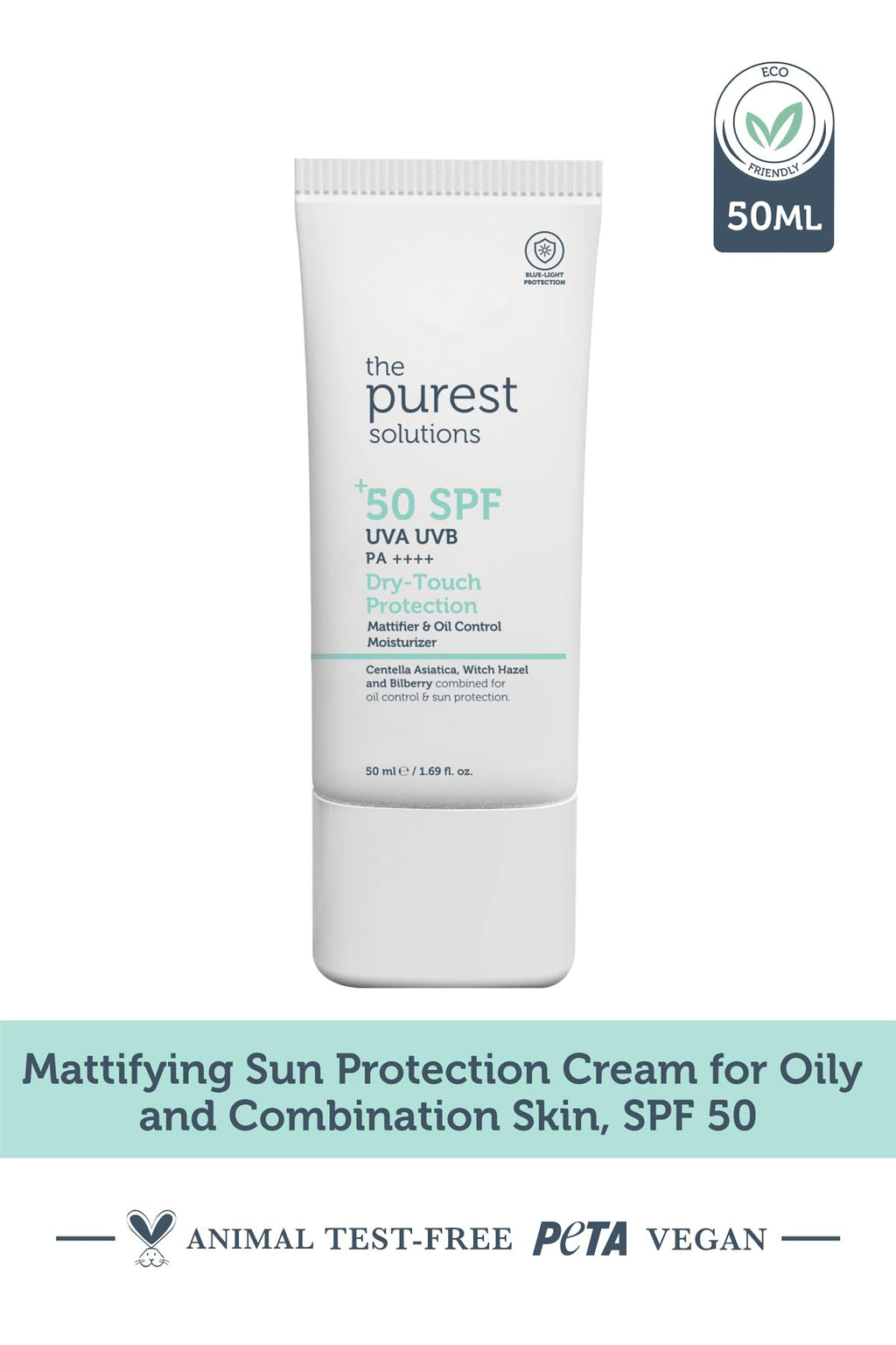 The Purest Solutions Matte Finish Sunscreen for Oily Skin 50 Spf Dry-touch Protection