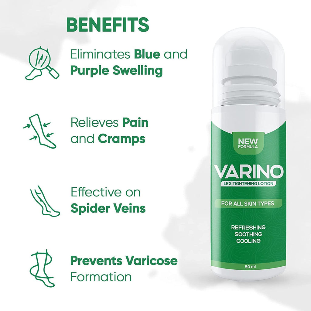 Varino Leg Tightening Lotion, Circulation and Vein Support for Healthy Legs