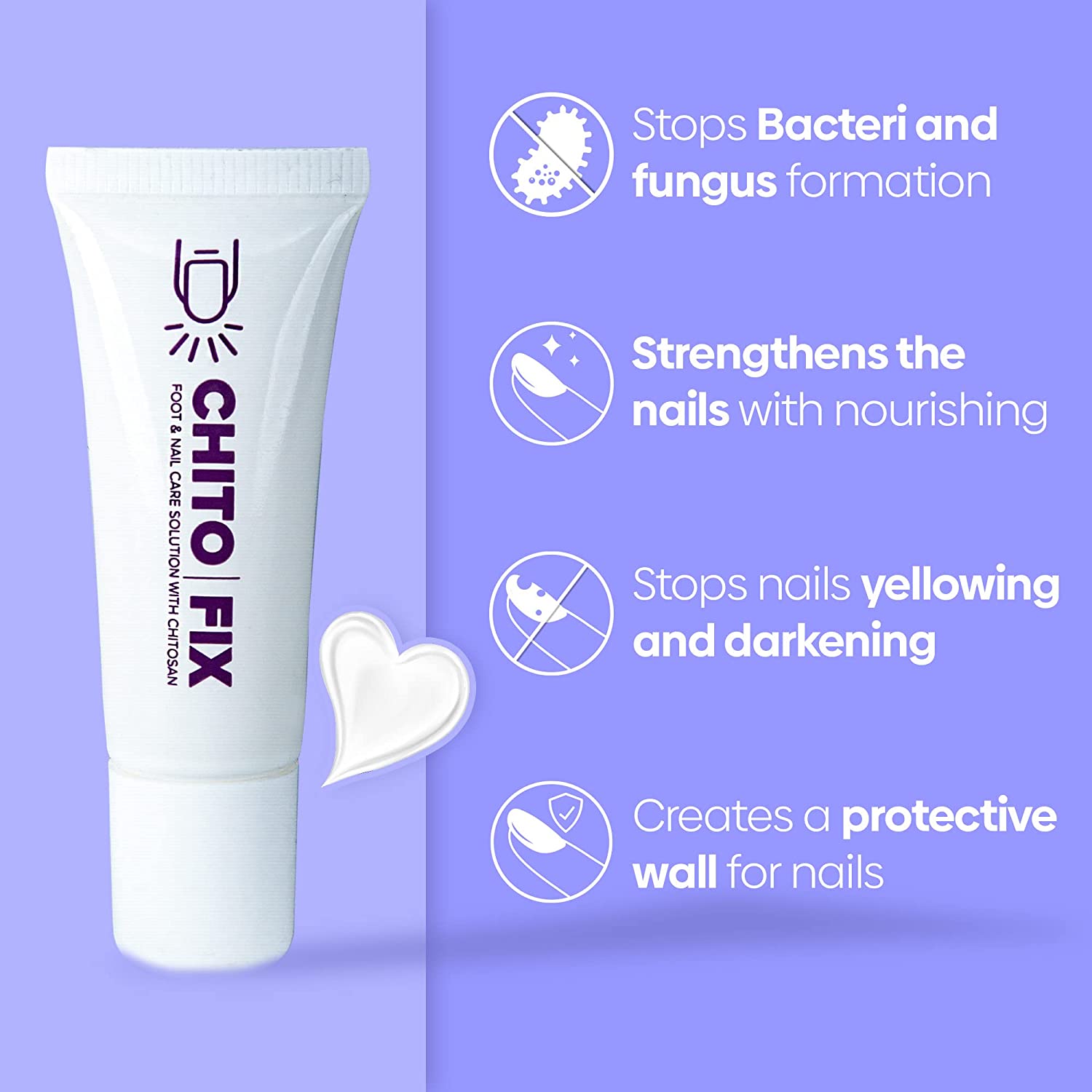 Chitofix Nail Care Cream with Chitosan - Extra Strength Formula for Toenail and Fingernail