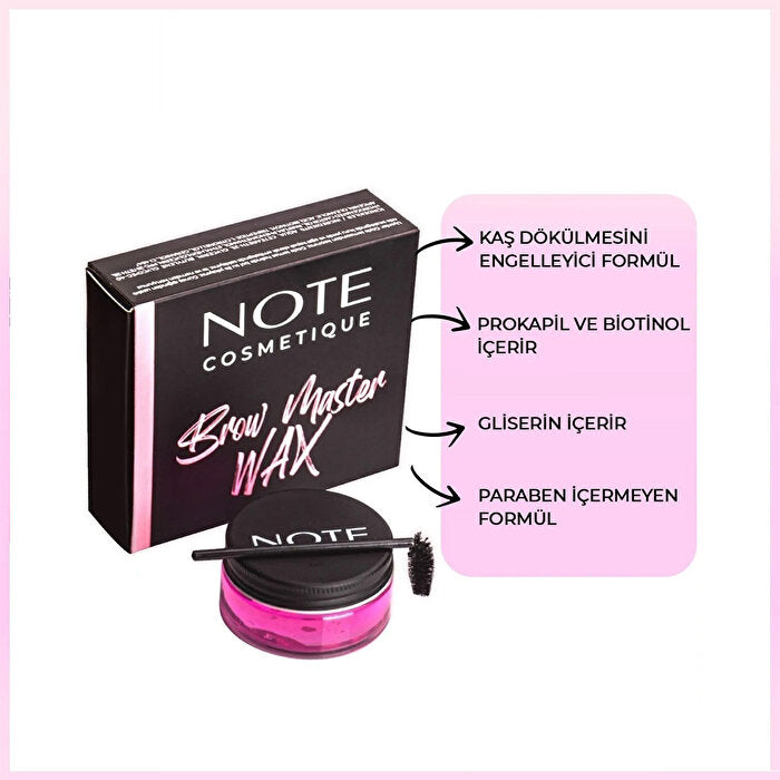 Note Cosmetics Brow Master Eyebrow Stabilizer & Shaper Colorless WAX