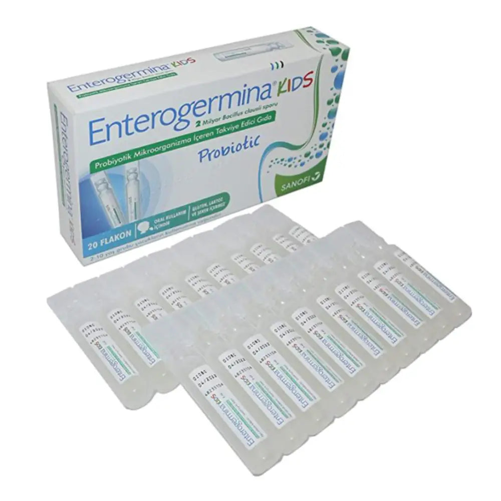Enterogermina KIDS (20 Vials in Each Pack) Bacillus Clausii Probiotic 2 Billion CFU/5mL for Kids