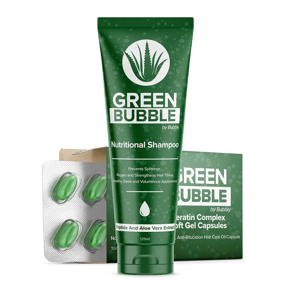 Green Bubble Hair Growth Set by Bubbly (Pack of 3)