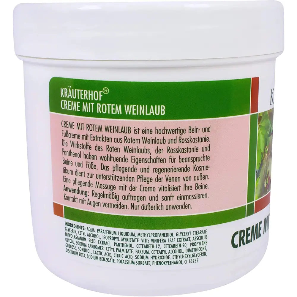 Horse Chestnut With Red Vine Leaves for Varicose Veins, Aching Legs - Large - 250ml by Krauterhof