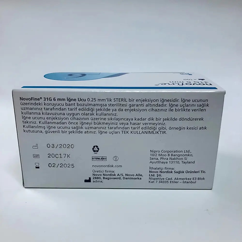 Novofine 6mm 31G Pen Needles