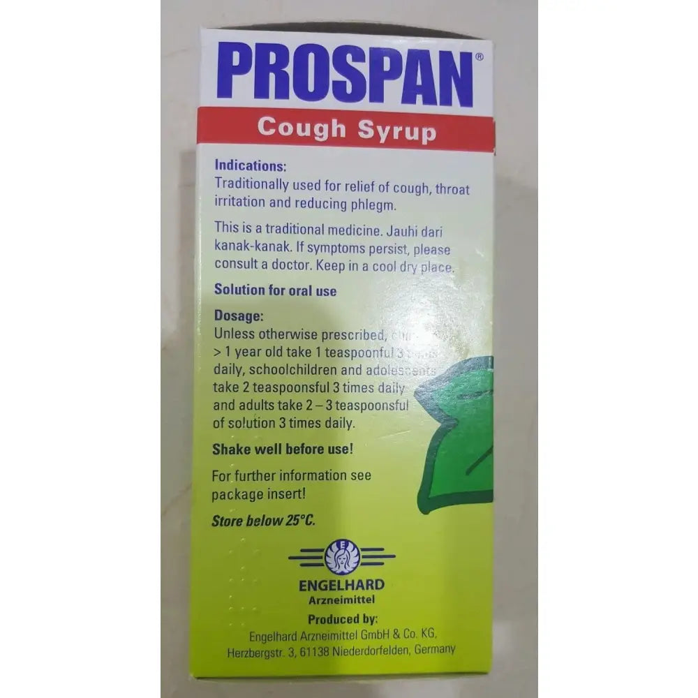 Prospan Cough Syrup - 100ml CHESTY Cough Relief & Mucus Relief