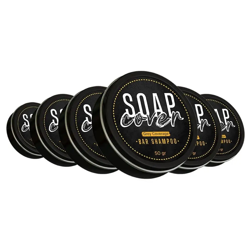 SoapCover, Gray Hair Coverage Soap, Hair Darkening Compressed 5.1 Oz (Pack of 3)