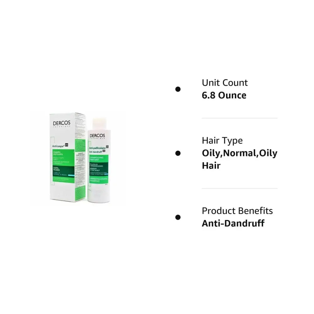 Vichy DERCOS Anti-Dandruff DS Shampoo for Normal to Oily Hair 200ml